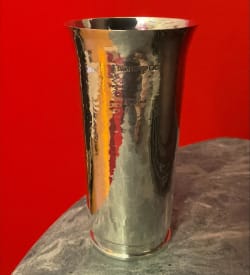 silver vase made by Wally
